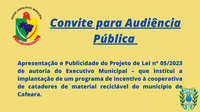 CONVITE PARA AUDIÊNCIA PÚBLICA