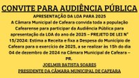 Convite para Audiência Pública - LOA 2025